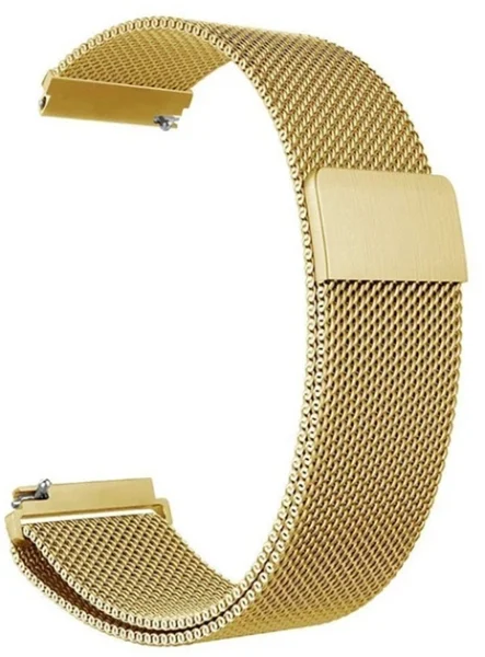 Золотий ремінець для годинника Milanese Loop 20 мм No Brand вид спереду
