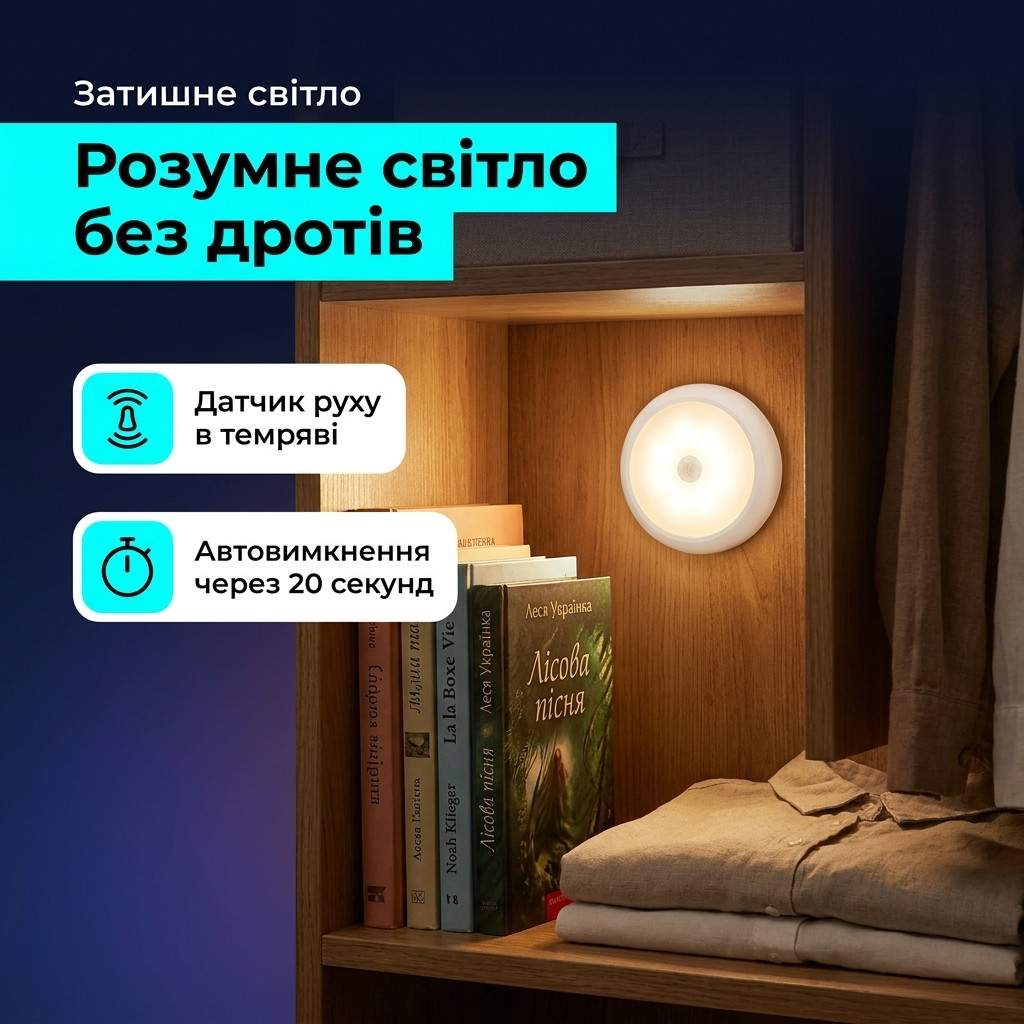 Зворотний бік світильника з клейкою основою для накладного монтажу