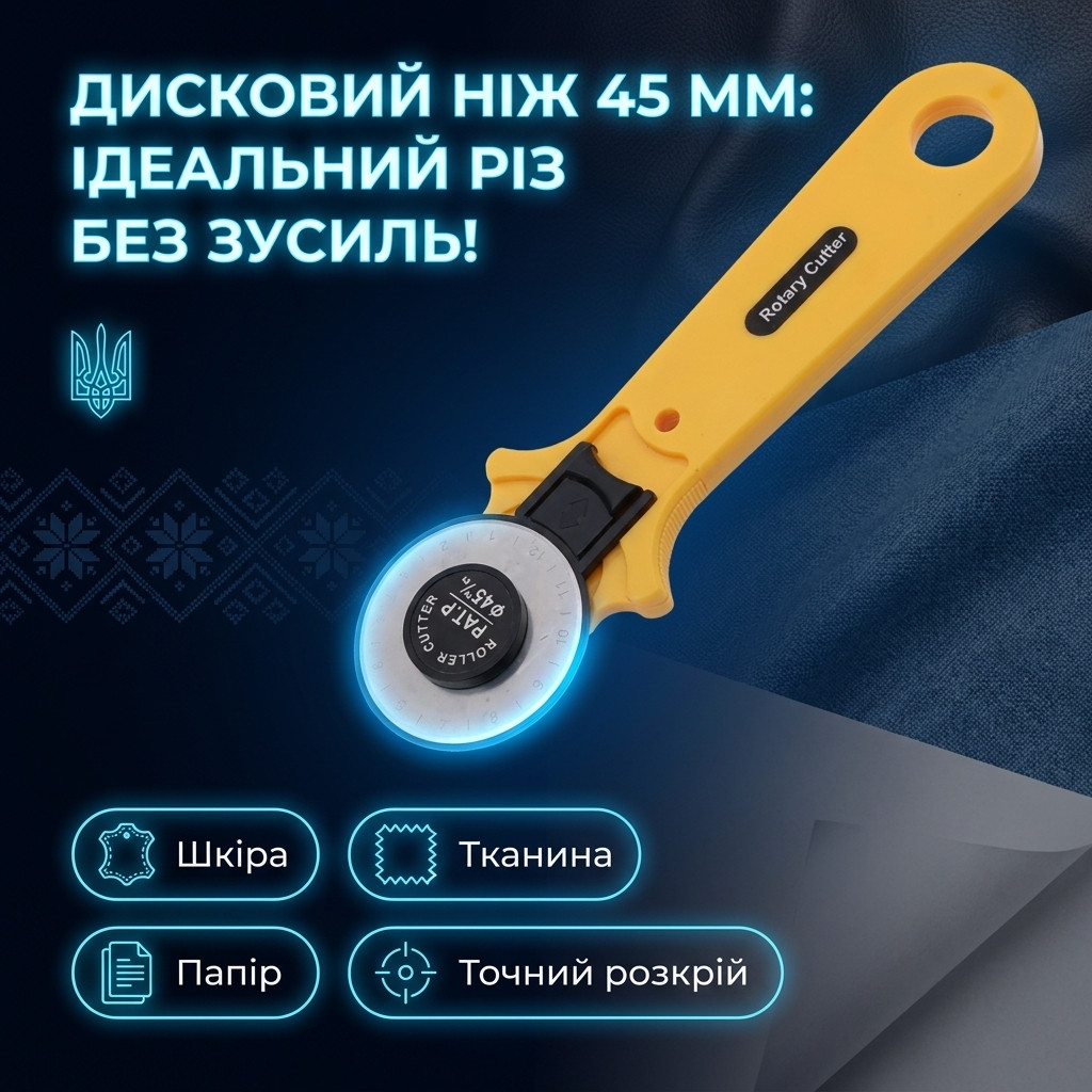 Лезо 45 мм дискового ножа Yellow Square крупним планом