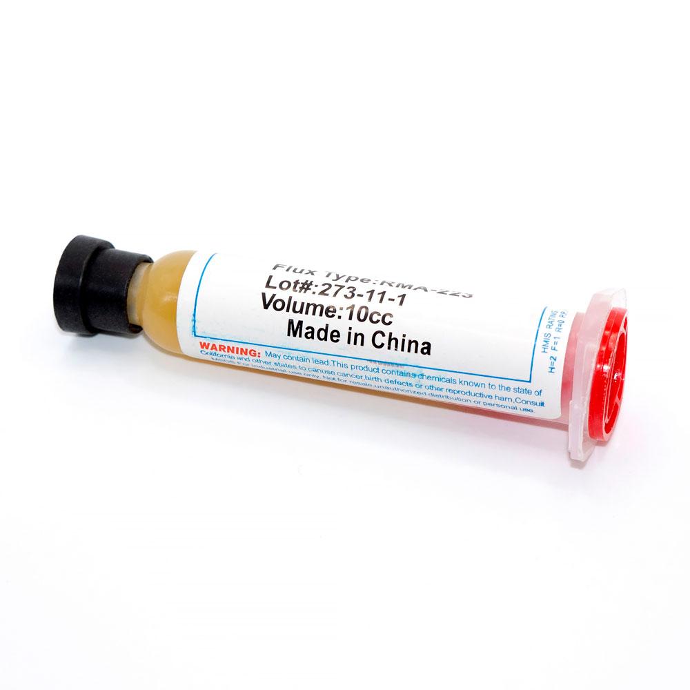 Флюс-паста для паяння SMD Amtech RMA-223-UV, вигляд збоку