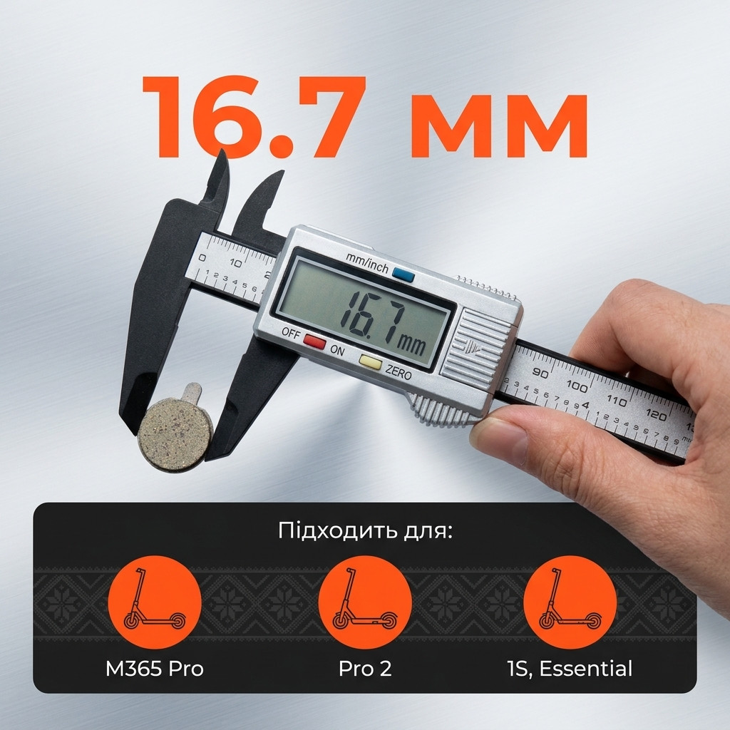 Гальмівна колодка для електросамоката Xiaomi M365 Pro, деталь форми