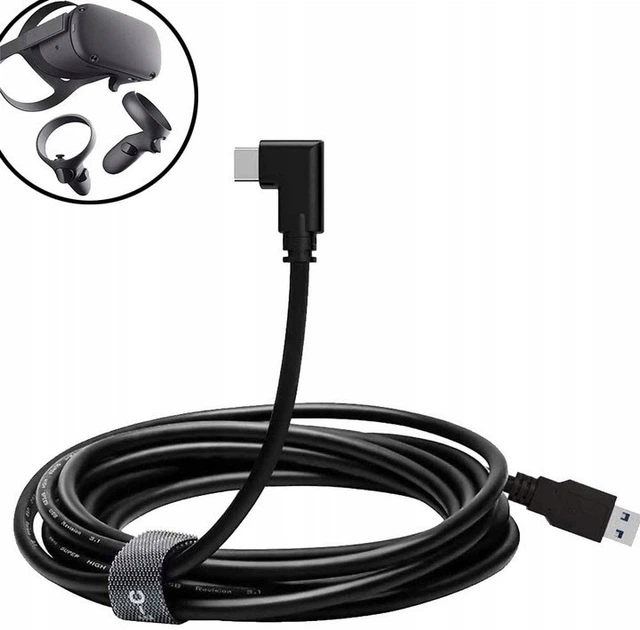 Кабель USB-C ↔ USB-C Yellow Square на 3 м для Oculus Link, загальний вигляд
