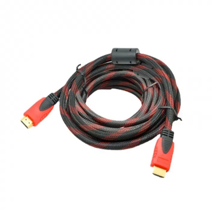 Згорнутий кабель HDMI у нейлоні, вигляд згори