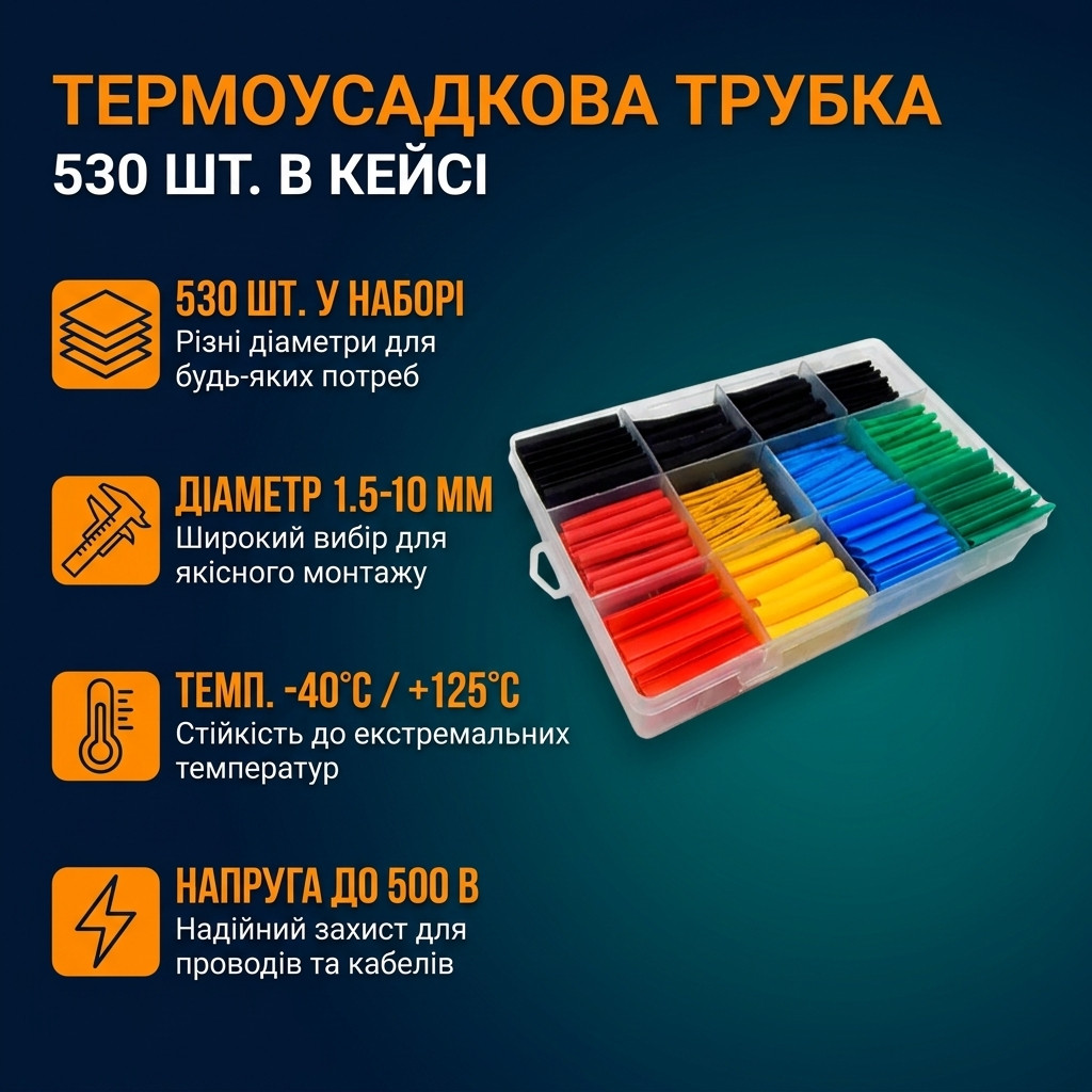 Усадка термозбіжної трубки на проводі за допомогою фена