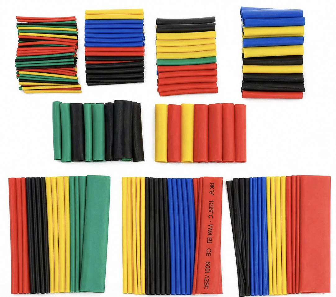 Усадка термозбіжної трубки на проводі за допомогою термофена