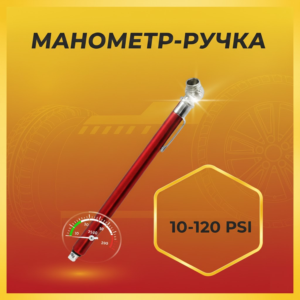 Манометр для шин на сонцезахисному козирку автомобіля