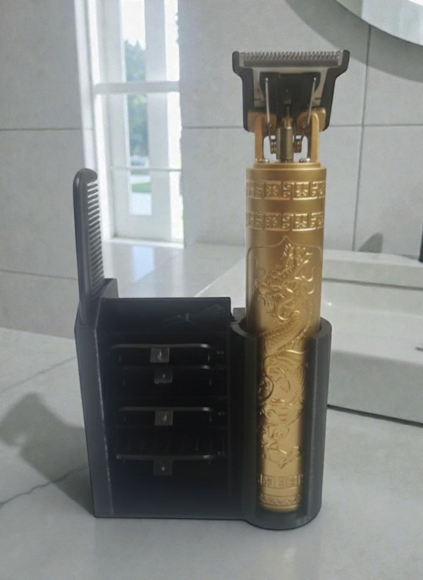 Золотистий металевий корпус тримера T9 Dragon Gold із гравіюванням дракона