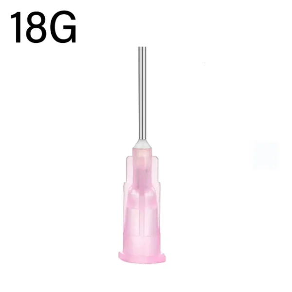 Тонка дозувальна голка 18G Yellow Square з різьбою Luer Lock, загальний вигляд