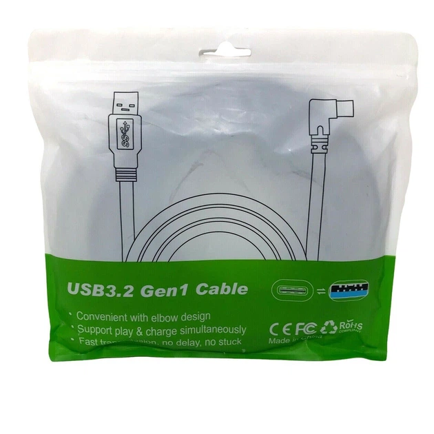 Обидва кінці кабелю USB Type-C завдовжки 5 м поруч