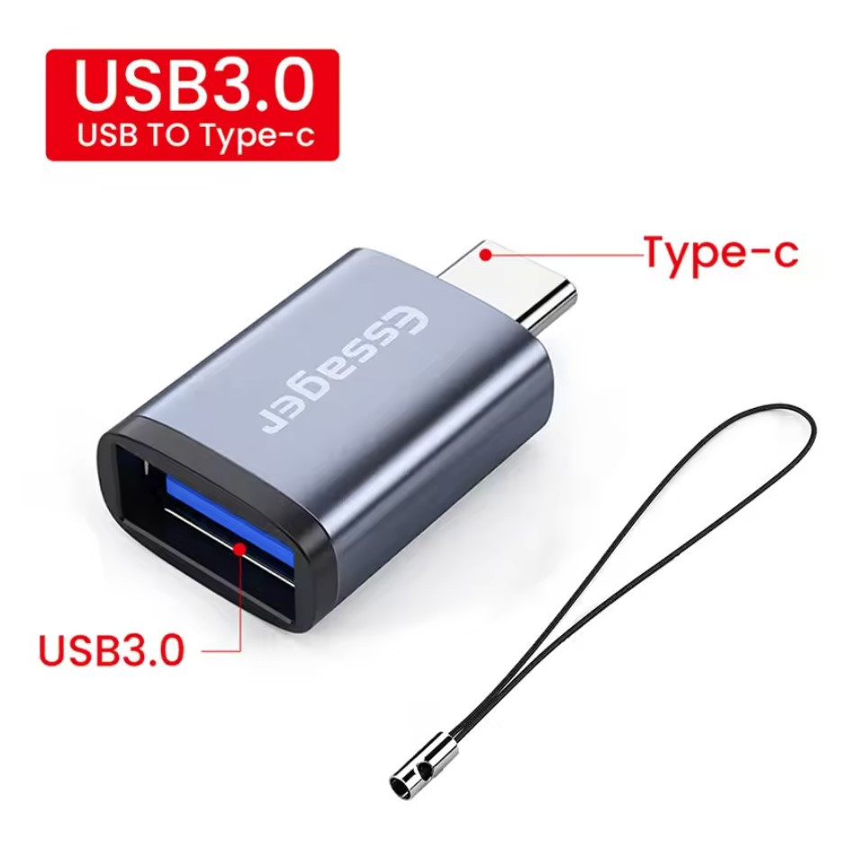 Гніздо USB перехідника Essager OTG крупним планом
