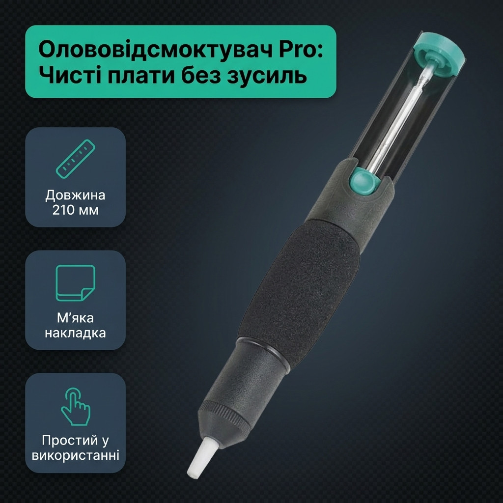 Наконечник олововідсмоктувача крупним планом