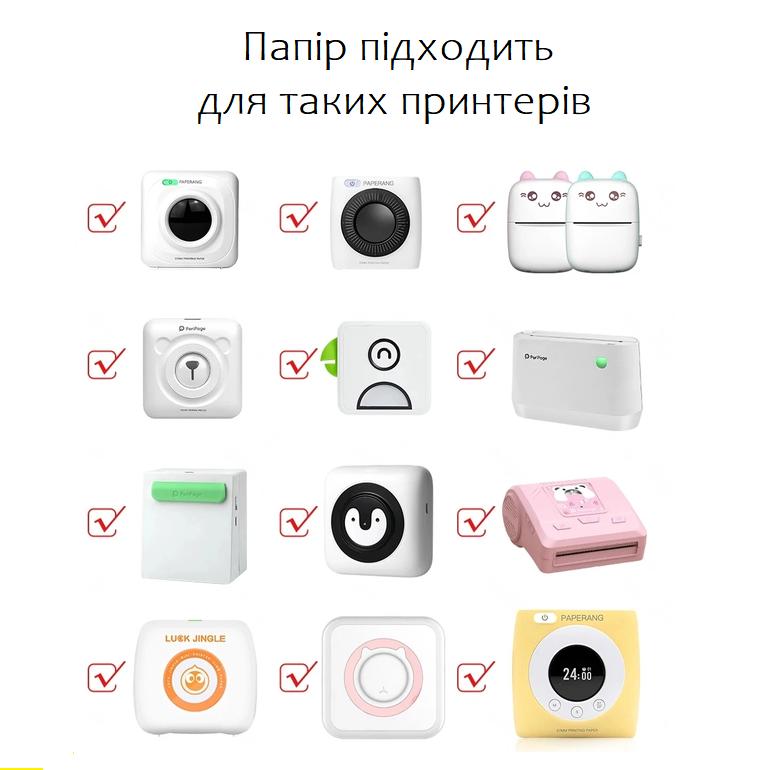 Жовтий рулон термопаперу для мініпринтера, вигляд збоку