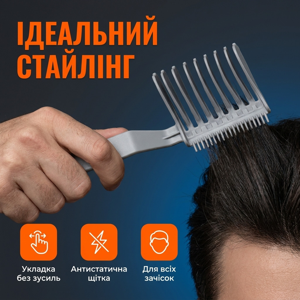 Зубці сірого гребінця для укладання крупним планом