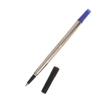 Blue rollerball refill for Parker pens with capillary ink that keeps in storage