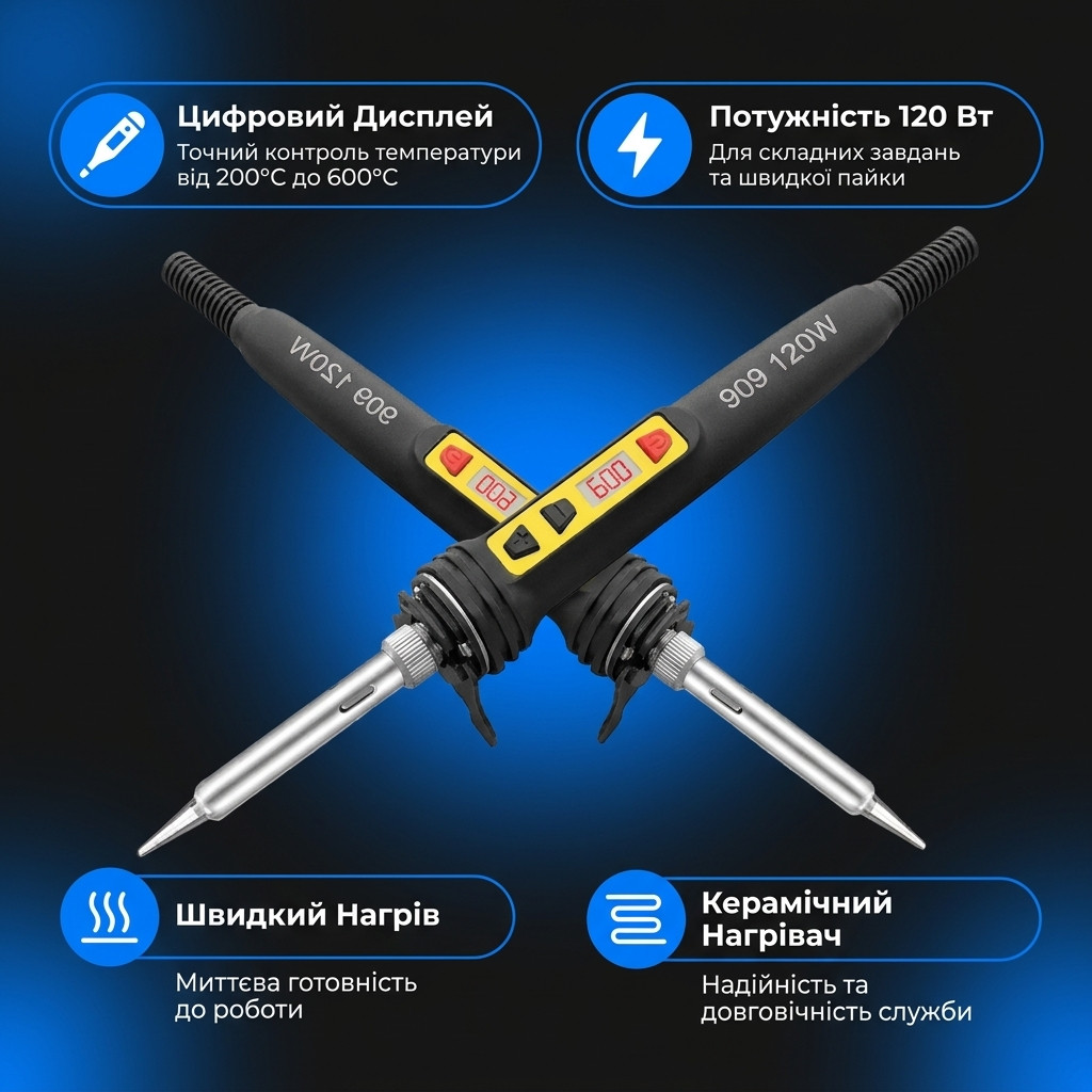 Знімне стандартне жало цифрового паяльника окремо від корпусу