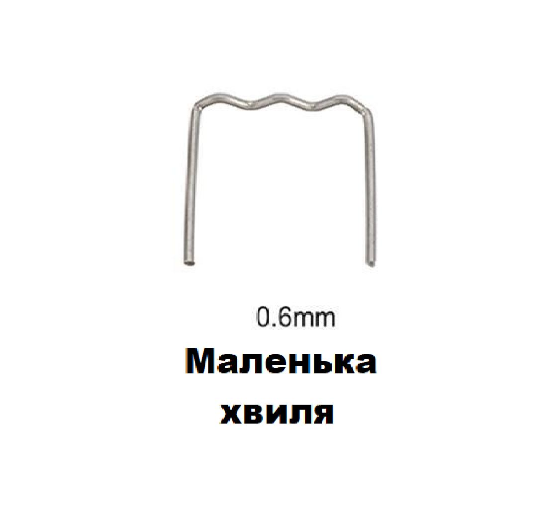 Скоба мала хвиля з нержавіючої сталі 0,6 мм крупним планом